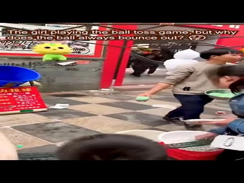 Girl Funny Ball Toss Fail: The Spin Trick She Never Knew! 🎯😂