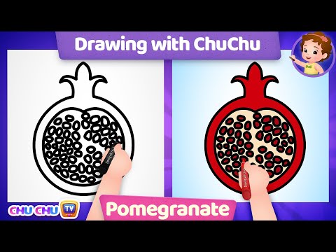 How to Draw a Pomegranate   More Drawings with ChuChu   ChuChu TV Drawing Lessons for Kids