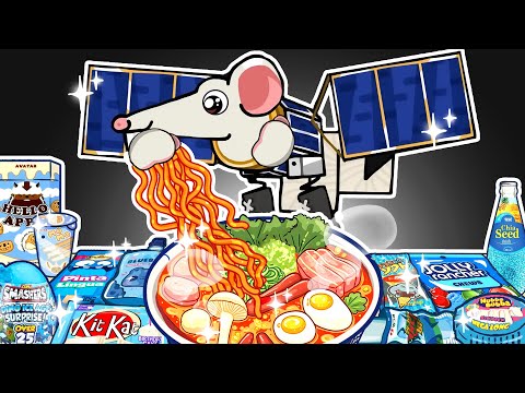 Cacasito Satelito GALAXY HONEY JELLY CANDY RECIPE Desserts Blue Food Mukbang | Italian Brainrot