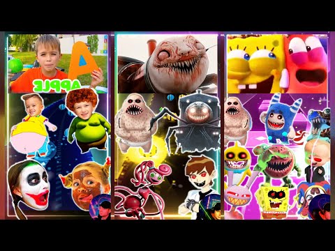 SIREN HEAD 🆚 THOMAS TRAIN 🆚 MINIONS 🆚 TALKING TOM 🆚  ODDBODS | Tiles Hop EDM Rush