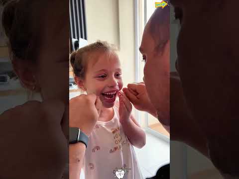 How to help babies remove baby teeth #funny