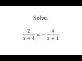 Solving Rational Equations Concepts