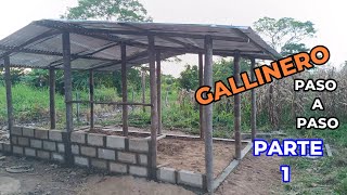 TRABAJOS del  CAMPO CONSTRUCCION DE GALLINERO EN LA PARCELA PARTE 1