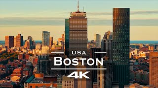 Boston at Sunset 🇺🇸 | Stunning 4K Drone Footage of the City