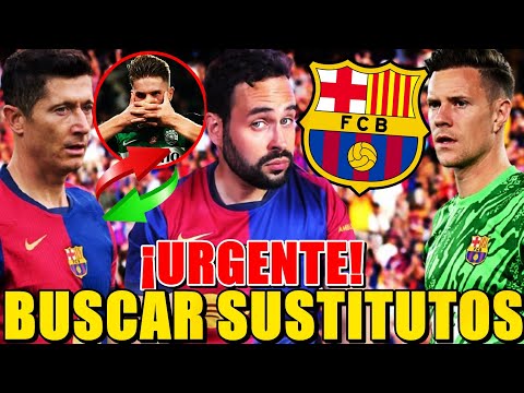 🔥¡URGENTE! El BARÇA DEBE BUSCAR SUSTITUTOS de LEWANDOWSKI y TER STEGEN - Los MOTIVOS