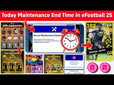 Maintenance End Time Today In eFootball™ 2025 Mobile !! Pes Server Maintenance End Time Today 🔔🤩