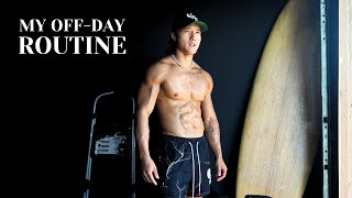 MY OFF-DAY ROUTINE TO STAY SHREDDED // revealing JOYSONG's new at home gym cube rower
