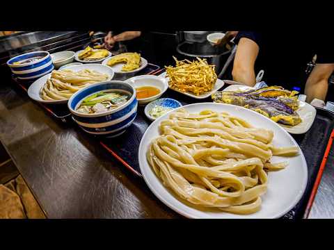 開店→２時間半後完売。常連殺到こだわりの激ウマうどんを作る超人店主のお昼に密着。