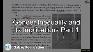 Gender Inequality and its Implications Part 1