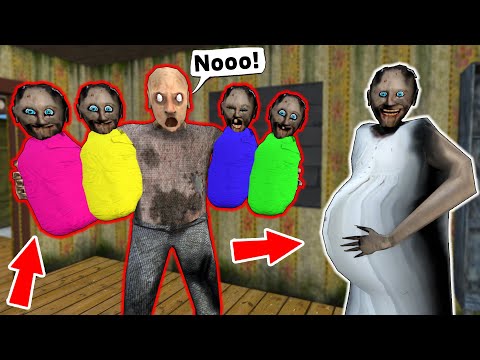 Pregnant Granny vs Grandpa vs Many Little Grannies !! - funny horror animation parody (p.316 new)