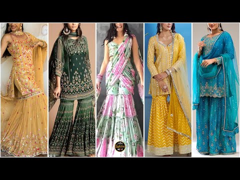 Latest Fancy Sharara design for wedding | Fancy dresses for Girls | Party Wear Suit 2025