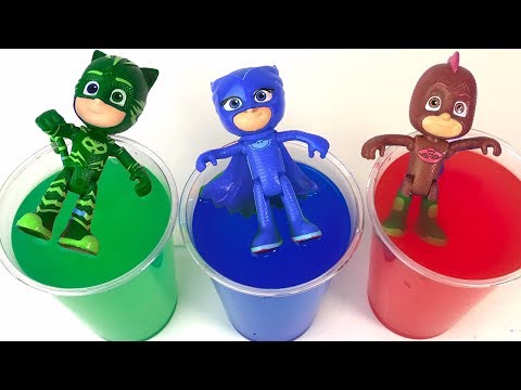 Pj Masks Learn Colors with Colored Water Pj Masks Wrong