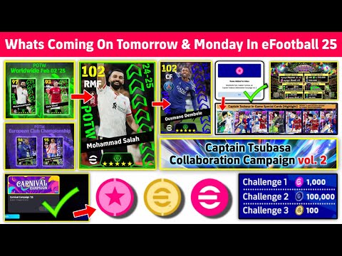 What Is Coming On Tomorrow & Next Monday In eFootball 2025 Mobile !! New Campaign, Free Coins 🤩🔔