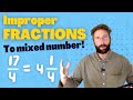 Mixed Numbers and Fractions Concepts