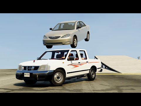 محاكي الحوادث | تحدي القفزات الجنونية 😱🛥️🚗BeamNG drive