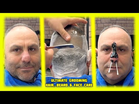 ASMR | Luxury Hair & Beard Shave + Face, Nose, Ear Hair Removal & Massage