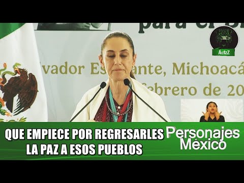 Claudia Sheinbaum dice defender a los michoacanos, pero a los que ya migraron, a los otros no