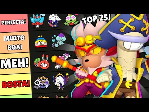 RANQUEANDO as 25 MELHORES SKINS de 2024 no BRAWL STARS! TIER LIST DE SKINS!