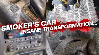 Car Detailing The NASTIEST Smoker's Car I've Ever Seen! | INSANE Transformation! Monte Carlo SS