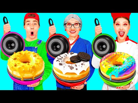 Me vs Grandma Cooking Challenge | Kitchen Hacks and Recipes by HAHANOM Challenge