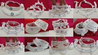 New Silver Rajwadi Payal Designs With Weight & Price 2025 || नया चांदी की झालर वाली पायल की डिजाइंस