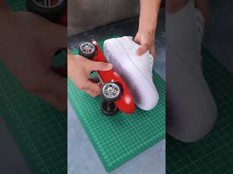 حذاء توربو - تحويل الأحذية إلى عجائب السباق! 👟🚗 #فيديوهات_قصيرة