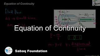 Equation of Continuity