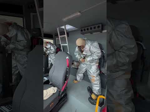 ฝึกสวมชุดบนรถดับเพลิงอากาศยาน#aviation #firefighter