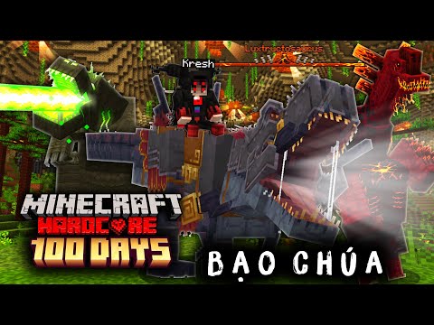 Kresh Sinh Tồn 100 Ngày Minecraft Khủng Long Bạo Chúa Siêu Khó !!