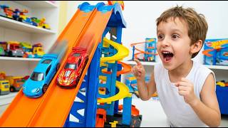 Qual Carrinho Vai Vencer o Desafio da Pista Vertical Hot Wheels? 😱McQueen, Batman e DeLorean!