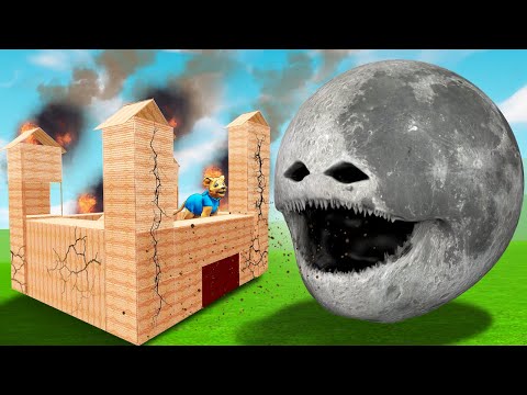 INFECTED MOON VS FORTS! The Moon Woke Up and attacked my FORT... (Gmod Sandbox)