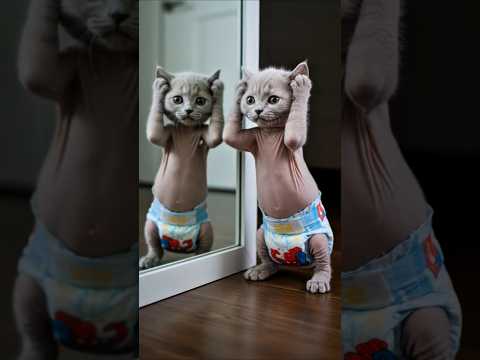 The Cute Cat Videos:Playful Mommy Cat and Playful Cute Little Cat 🎉❤️