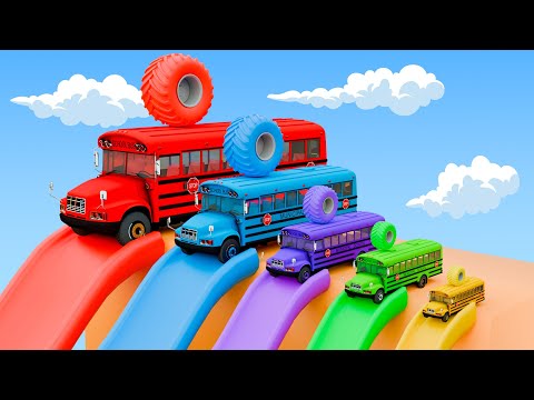 Big & Small School Bus| Finger Family Song School Bus Where are You  Nursery Rhymes & Kids Songs