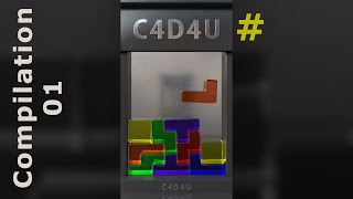 SOFTBODY TETRIS Compilation 01 ❤️ SHORTS Edition ❤️ C4D4U