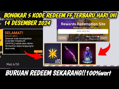 KODE REDEEM FF TERBARU HARI INI 14 DESEMBER 2024