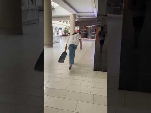 Skateboard prank on security guard  #securityguard #securityofficer #prank #harmlessprank