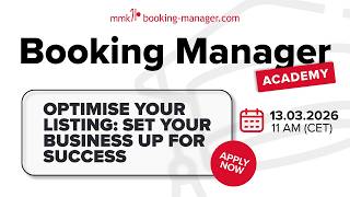 10. Booking Manager Academy - March 13th - Optimise Your Listing