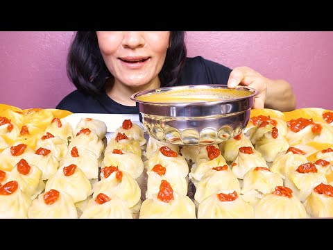 Jhol MOMO: Eating Delicious Chicken MOMO with Extreme Jhol Achaar #EATINGSHOW/MUKBANG #JHOLMOMO