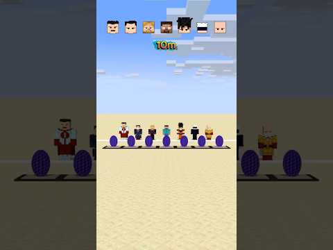 Who Can Destroy The Planetary Egg Bedrock Farthest? #superman #goku #thor #gojo #saitama #herobrine