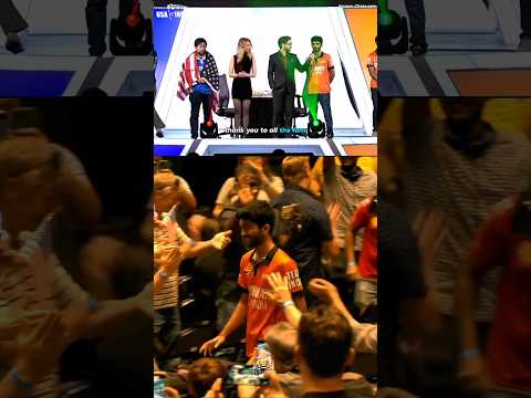 World Champion Gukesh on His Grand Entry at USA vs India Match 🇮🇳❤️#chess #gukesh #shorts
