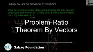 Problem-Ratio Theorem By Vectors