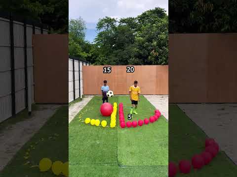 Gym ball vs football! Who will be the champion ?
