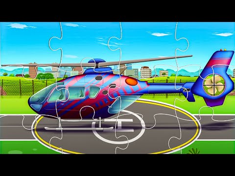 Helicopter Puzzle + More Animated, Car Wash Videos for Kids