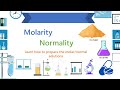Normality and Molarity in Solutions
