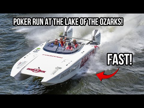 34ft Fountain Thundercat POKER RUN at The Lake of the Ozarks!