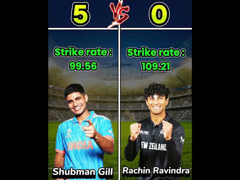 Gill vs Ravindra Rachin odi Career Comparison #shorts #viralvideo