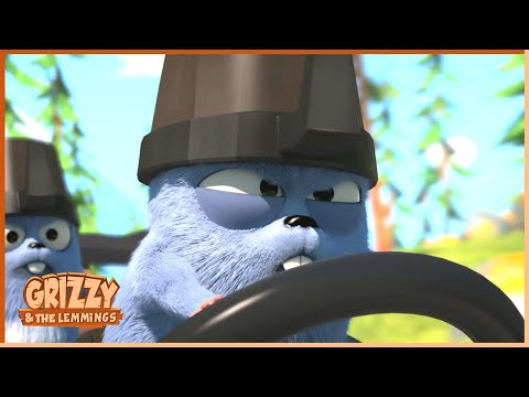 Bear Behind The Wheel | Grizzy & the lemmings | 25' Compilation | 🐻🐹 Cartoon for Kids