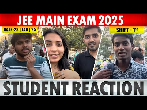 Student Reaction 28 JAN 2025 SHIFT 1 😔 UNEXPECTED PAPER #jee