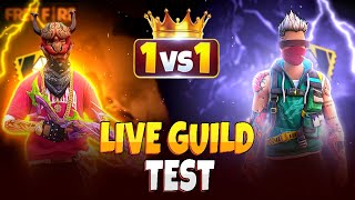 BEST GUILD TEST 1 V 1🥳🤬 HARDEST GUILD TEST 1V 1 🤬👿 100% FAIR TESTING 🔥 #NONSTOP_LIVE #AJJUBHAILIVE​​