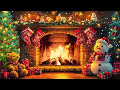 Bing Crosby, Frank Sinatra, Dean Martin, Nat King Cole 🎄The Best Old Christmas Songs with Fireplace